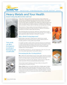 Push or click here to view the Toxic Metals Test Brochure.